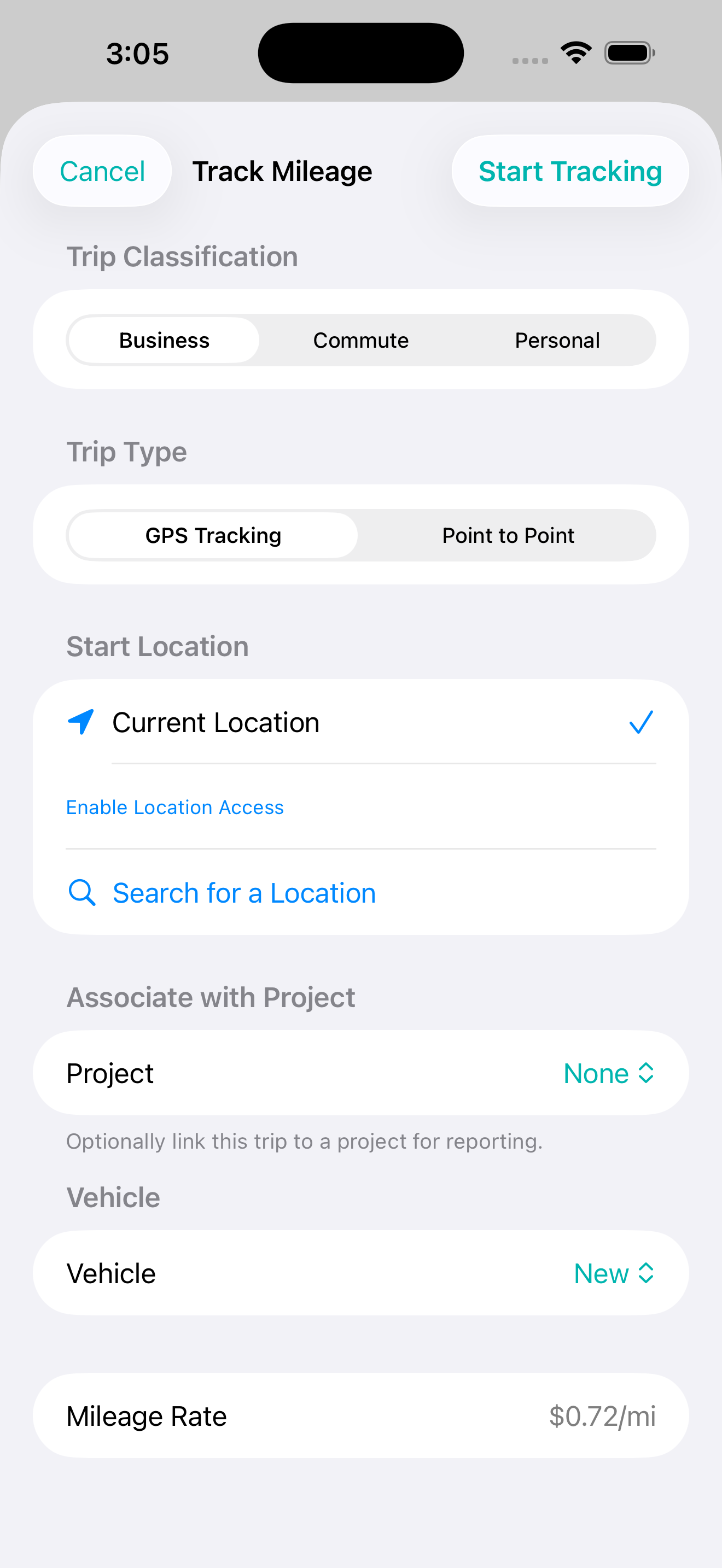 Mileage — GPS tracking with navigation